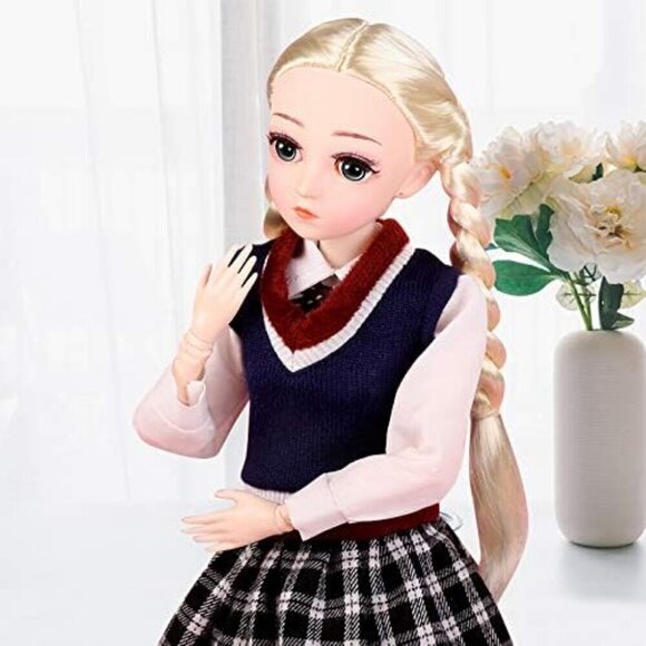 1/4 SD Smart Ball Jointed BJD Dol DIY Toy with Full Set Clothes Shoes Wig Makeup - Picture 4 of 8